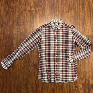 Kiel James Patrick KJP Madras Plaid Shirt USA Made S